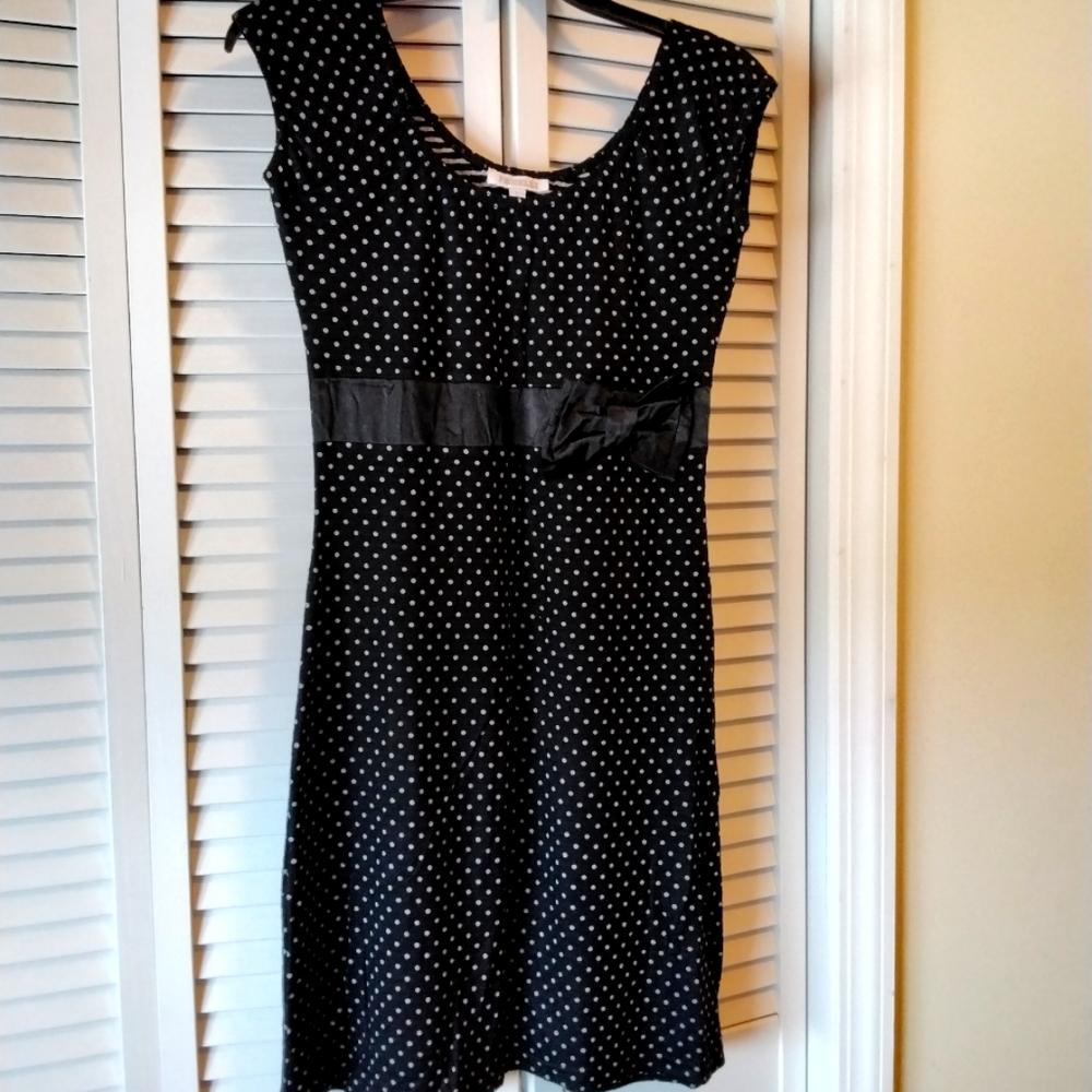 Black and White Polka Dot Dress, runs small, more like M, worn once
